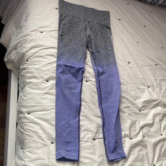 Gymshark purple/ grey hombre leggings size small - Picture 1 of 1